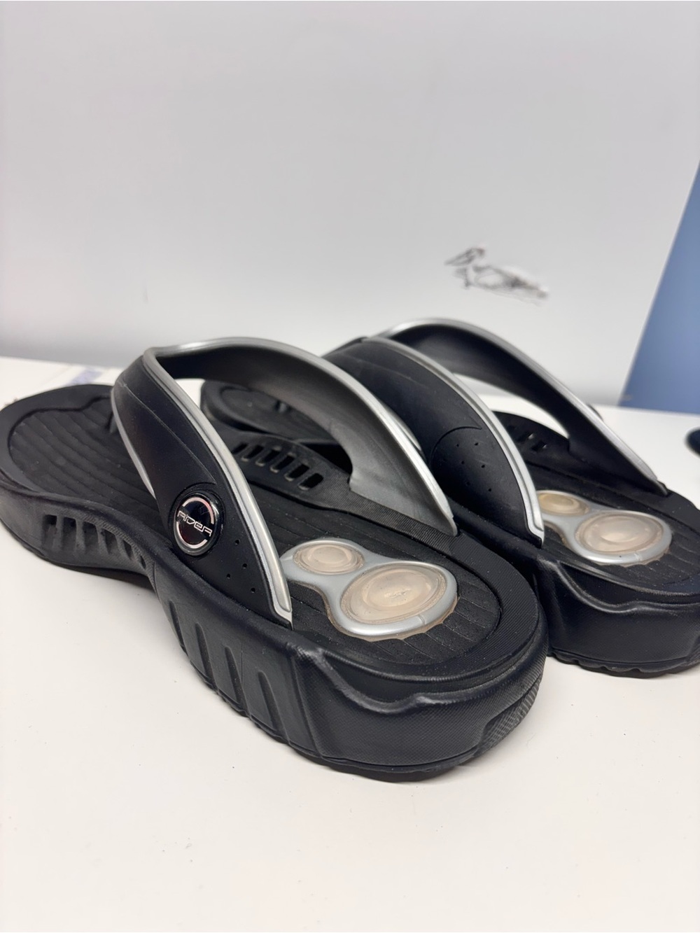 Rider Men's Cross Strap Sport Sandals - Black - Size 12